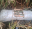 AK rifle anD magazine thrown by Pakstani drone recovered from fields by Border Security Forces