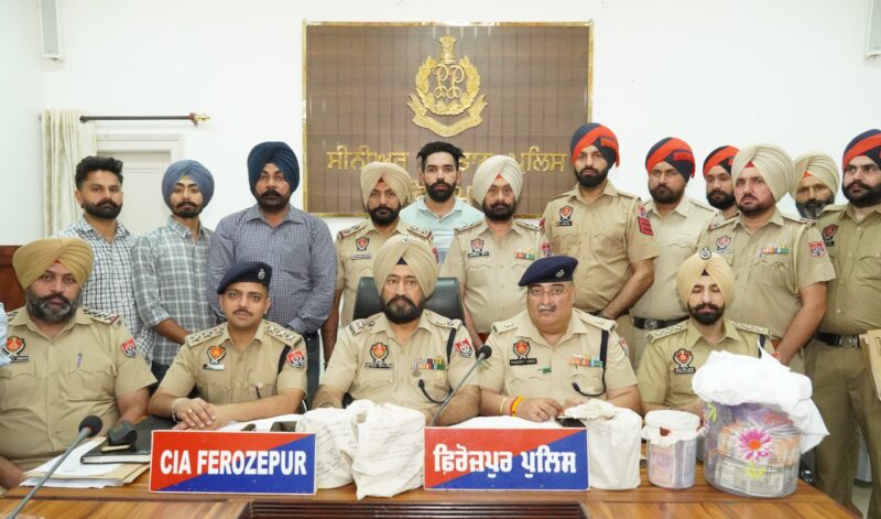 ਫਿਰੋਜ਼ਪੁਰ ਪੁਲਿਸ ਵੱਲੋਂ ਨਸ਼ਾ ਤਸਕਰੀ ਵਿਰੁੱਧ ਵੱਡੀ ਕਾਰਵਾਈ, ਤਿੰਨ ਮੁਲਜ਼ਮ ਗ੍ਰਿਫ਼ਤਾਰ