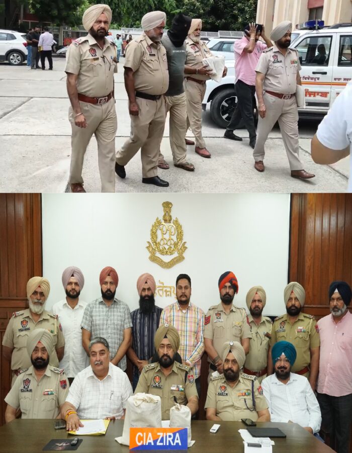 ਫਿਰੋਜ਼ਪੁਰ ਪੁਲਿਸ ਵੱਲੋਂ 4 ਮਹੀਨਿਆਂ ‘ਚ 1 ਕੁਇੰਟਲ ਤੋਂ ਵੱਧ ਹੈਰੋਇਨ ਜ਼ਬਤ, ਤਾਜ਼ਾ ਕੇਸ ‘ਚ 3.5 ਕਿਲੋ ਬਰਾਮਦ