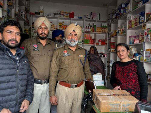  ਤਿੰਨ ਮੈਡੀਕਲ ਸਟੋਰਾਂ ਤੋਂ ਪ੍ਰਤੀਬੰਧਿਤ ਦਵਾਈਆਂ / ਐਮ.ਟੀ. ਪੀ. ਕਿੱਟਾਂ ਕੀਤੀਆਂ ਜ਼ਬਤ