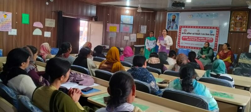 ਨਾਰੀ ਅਦਾਲਤ ਸਕੀਮ ਤਹਿਤ ਵਰਕਸ਼ਾਪ ਟ੍ਰੇਨਿੰਗ ਕਰਵਾਈ ਗਈ