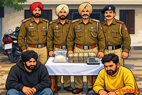 ਗਸ਼ਤ ਦੌਰਾਨ ਪੁਲਿਸ ਵੱਲੋ  ਹੈਰੋਇਨ ਅਤੇ ਨਕਦੀ ਸਮੇਤ ਦੋ ਵਿਅਕਤੀ  ਕਾਬੂ