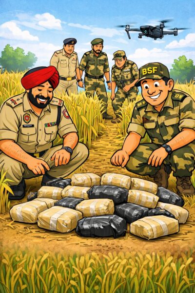 ਫਿਰੋਜ਼ਪੁਰ ਪੁਲਿਸ ਅਤੇ ਬੀ ਐਸ ਐਫ ਦੇ ਸਾਂਝੇ ਆਪਰੇਸ਼ਨ ਦੌਰਾਨ ਕਰੋੜਾ ਦੀ ਹੈਰੋਇਨ ਬਰਾਮਦ