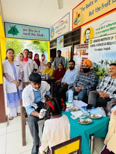 ਜੈਨਸਿਸ ਡੈਂਟਲ ਕਾਲਜ ਦੀ ਟੀਮ ਵੱਲੋਂ 150 ਬੱਚਿਆਂ ਦੀ ਮੁਫ਼ਤ ਜਾਂਚ